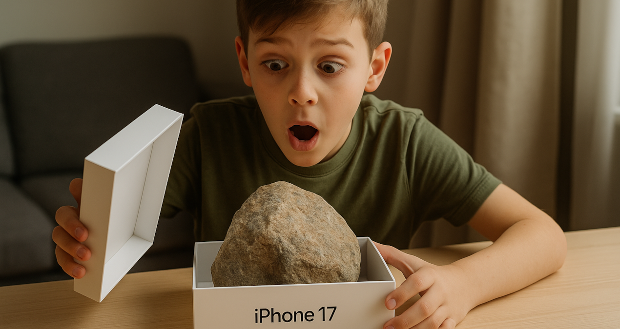 yeni aldigi iphone 17nin kutusundan tas cikti GWmtcaZf