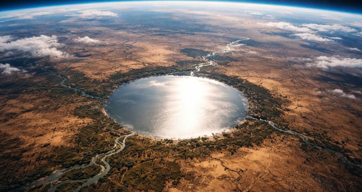 Uzaydan Eşsiz Bir Yansıma: Çad’daki Göl Parlıyor